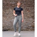 Pantaloni da Equitazione Comfort Ride Glam, Grigio Cromo