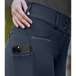 Pantaloni da Equitazione Mathilda Glam High Waist, Blu Intenso