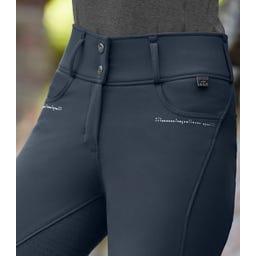 Pantaloni da Equitazione Mathilda Glam High Waist, Blu Intenso