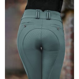 Pantaloni da Equitazione Mathilda Glam High Waist, Verde Pino