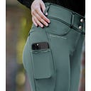 Pantaloni da Equitazione Mathilda Glam High Waist, Verde Pino