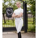 Pantaloni da Equitazione Maja Glam Curved High Waist, Bianco
