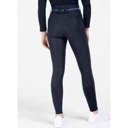 Pantaloni da Equitazione Maja Glam Curved High Waist, Blu Intenso