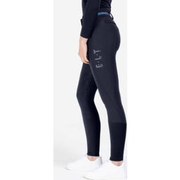 Pantaloni da Equitazione Maja Glam Curved High Waist, Blu Intenso
