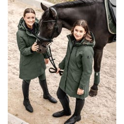 Parka da Equitazione Invernale Performance Ontario, Verde Oliva Scuro