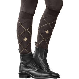ELT Calze da Equitazione Argyle, Espresso