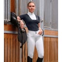 Pantaloni da Equitazione Comfort Ride Glam, Bianco