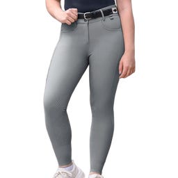 Pantaloni da Equitazione Comfort Ride Glam, Grigio Cromo