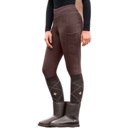 Leggings da Equitazione Termici Teddy Rica, Mogano