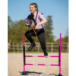 QHP Capucha Antimoscas para Hobby Horse - Lila