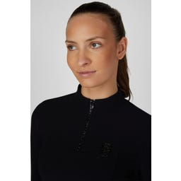 PIKEUR RIP Zip-Neck Riding Top, Black