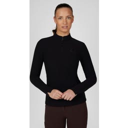 PIKEUR RIP Zip-Neck Riding Top, Black