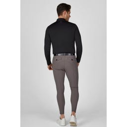 PIKEUR Men's Zip-Neck Riding Top, Black