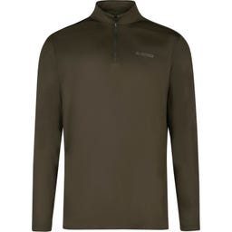 PIKEUR Men's Zip-Neck Riding Top, Olive Green