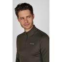 PIKEUR Men's Zip-Neck Riding Top, Olive Green