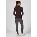 PIKEUR RIP Zip-Neck Riding Top, Chocolate Brown