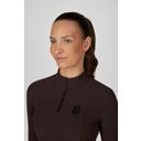PIKEUR RIP Zip-Neck Riding Top, Chocolate Brown