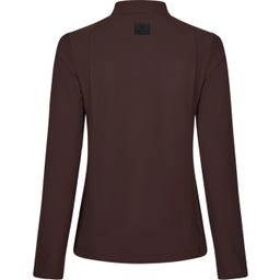 PIKEUR RIP Zip-Neck Riding Top, Chocolate Brown