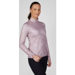PIKEUR Camiseta con Cremallera, Lila Rosado