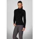 PIKEUR Camiseta con Cremallera Print, Negro