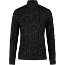 PIKEUR Camiseta con Cremallera Print, Negro