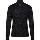 PIKEUR Camiseta con Cremallera Print, Negro