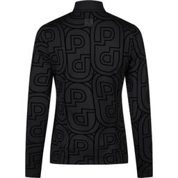 PIKEUR Camiseta con Cremallera Print, Negro