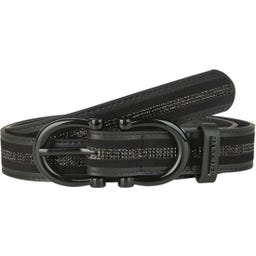 PIKEUR Ceinture Selection à Rayures, Noire - 95 cm