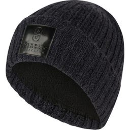 PIKEUR Mütze quadratischer Patch - Schwarz