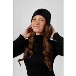 PIKEUR Mütze quadratischer Patch - Schwarz