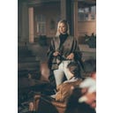 PIKEUR Poncho Cape, Crème Moka - 1 pcs