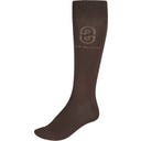 PIKEUR Calcetines con Strass, Marrón Chocolate