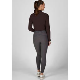 Pantalones de Equitación CEELINA GRIDTEXLEATHER, Gris Basalto
