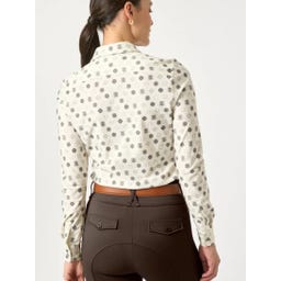 Jahaća majica dugih rukava Valerie, Offwhite Monogram - XS