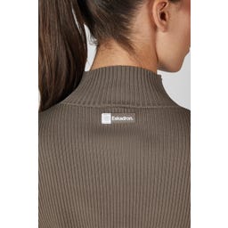 ESKADRON Zip Shirt Knit – szarobrązowy