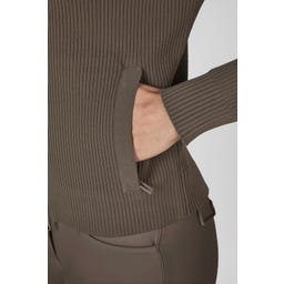 ESKADRON Zip Shirt Knit – szarobrązowy