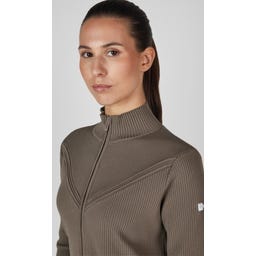ESKADRON Zip Shirt Knit – szarobrązowy