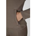 ESKADRON Zip Shirt Fleece – szarobrązowy