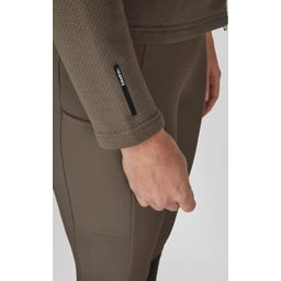 ESKADRON Zip Shirt Fleece – szarobrązowy