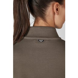ESKADRON Zip Shirt Fleece – szarobrązowy