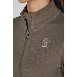 ESKADRON Zip Shirt Fleece – szarobrązowy