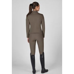 ESKADRON Zip Shirt Fleece – szarobrązowy