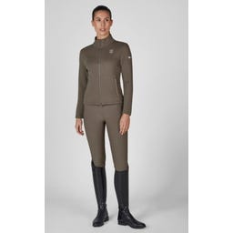 ESKADRON Zip Shirt Fleece – szarobrązowy