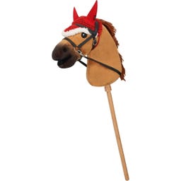 QHP Ohrenhaube Weihnachten Hobby Horse, Rot