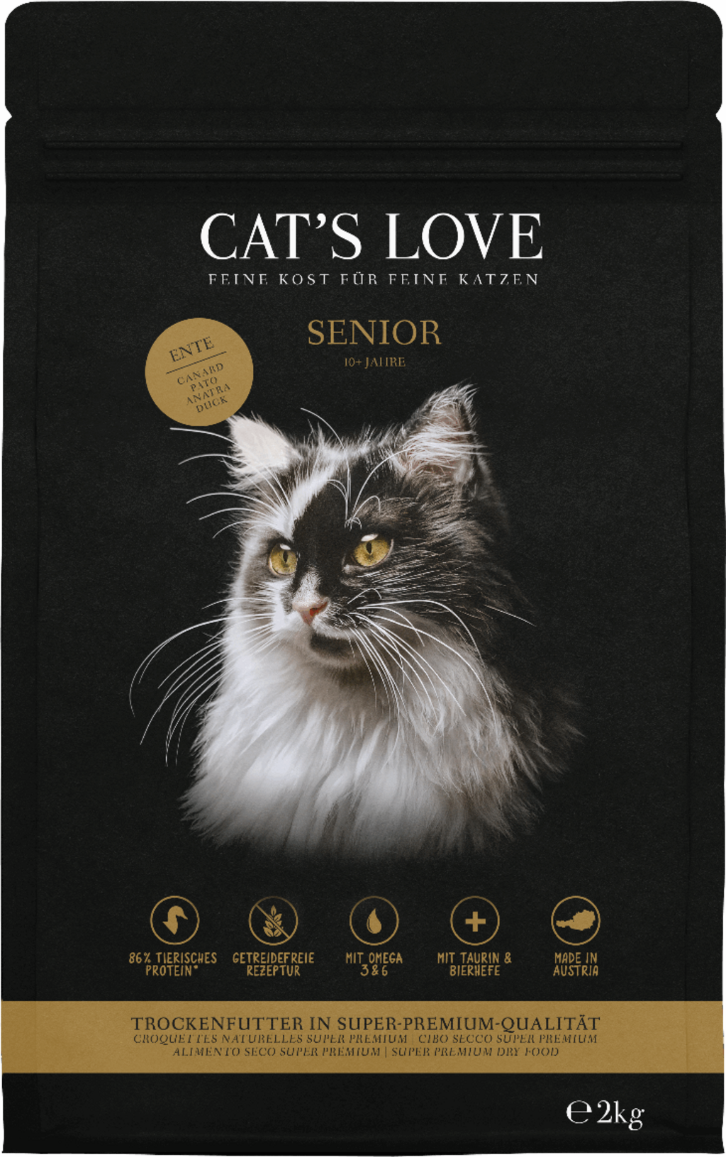 Katzen Trockenfutter "Senior Ente" 2 kg