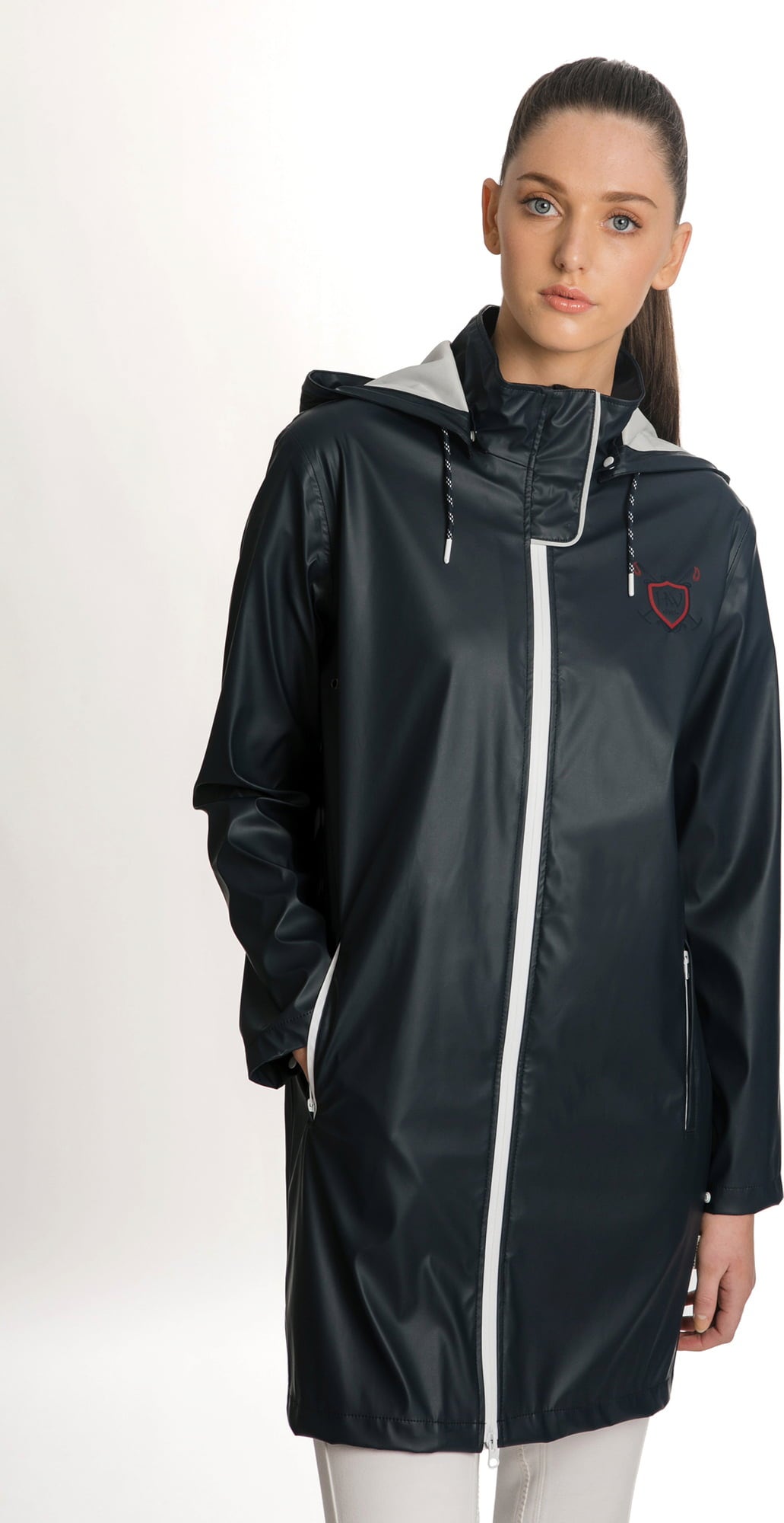 Horseware Ireland Linny Lang Rain Jacket "French Navy" EquusVitalis